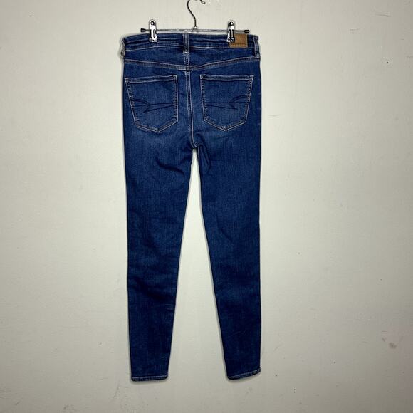 American Eagle Jeans Womens Size 6 Long Blue Hi-Rise Jegging - Picture 6 of 9